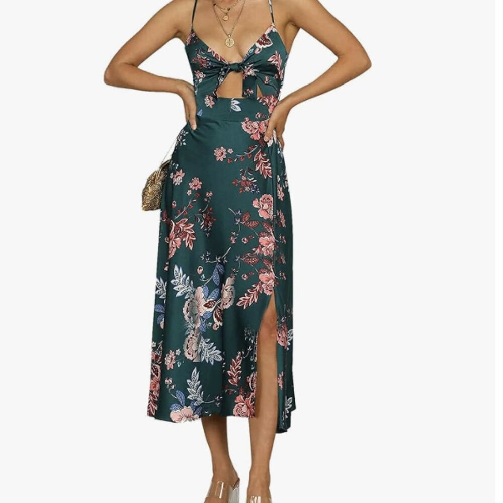 Midi satin dress